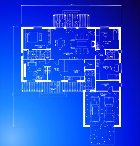 Architecture blueprint background. Vector Stock Vector Image by ©emaria ...