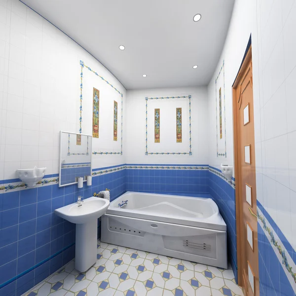 现代浴室内部 — 图库照片
