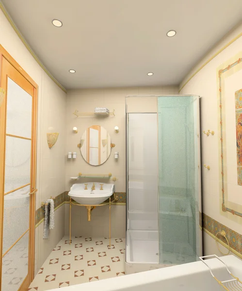 De moderne badkamer — Stockfoto