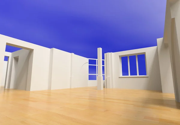 Interior em branco aberto — Fotografia de Stock