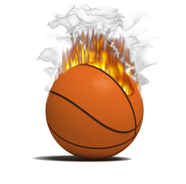 Oheň basketbal položka — Stock fotografie
