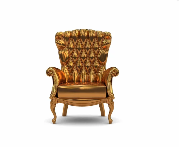 Gold armchair — Stock Photo, Image
