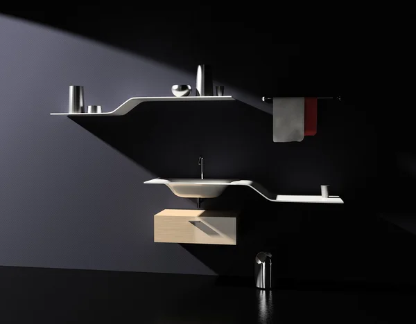 Modern banyo mobilya — Stok fotoğraf