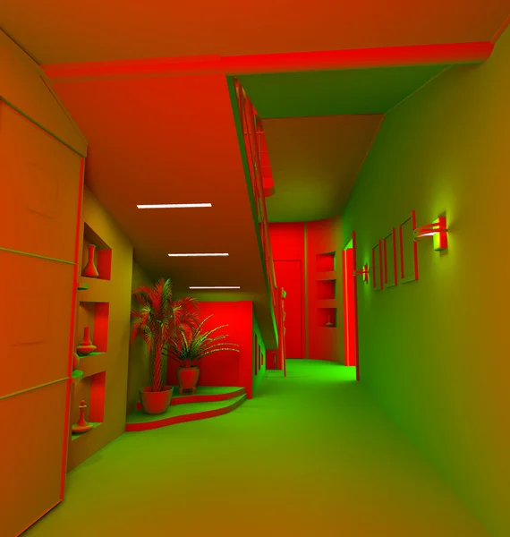 Acid modern interior — Stock Photo, Image