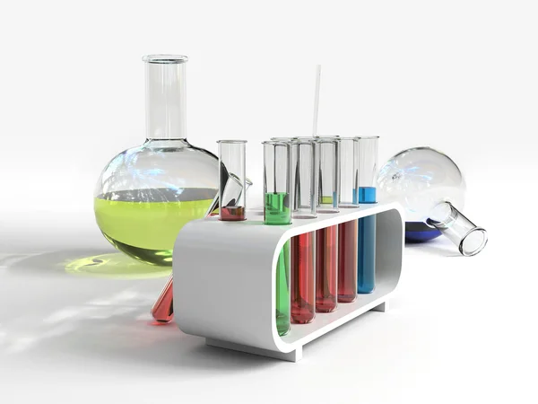 stock image Flasks & test tubes