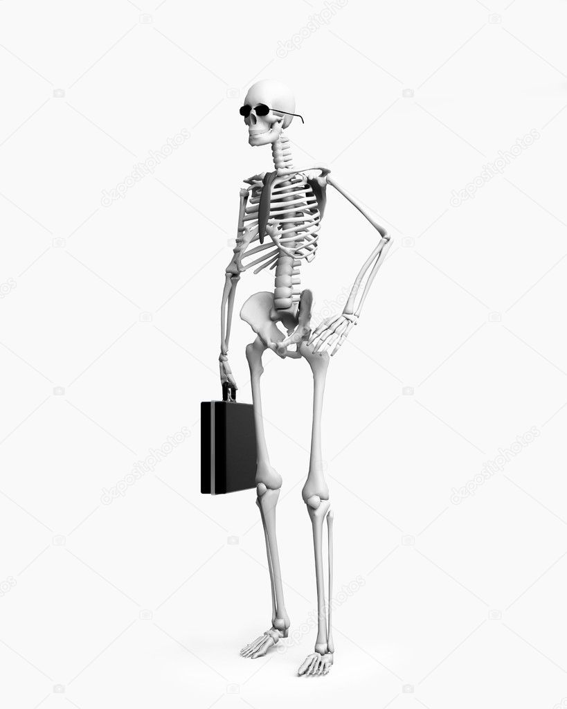 Skeletont businessman