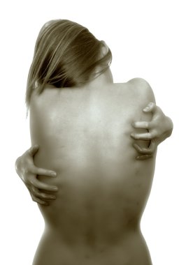 The girl's back clipart