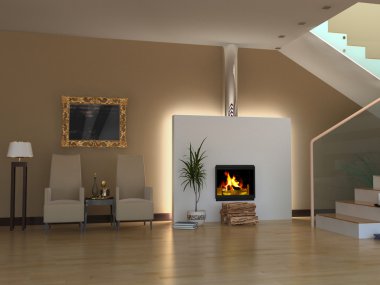 Modern interior clipart