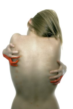 The girl's back clipart