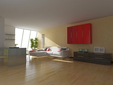 Loft interior clipart