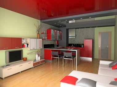 Modern interior clipart