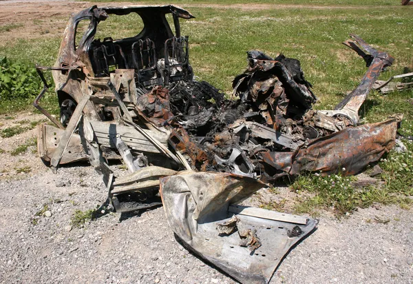 Autó leégett — Stock Fotó