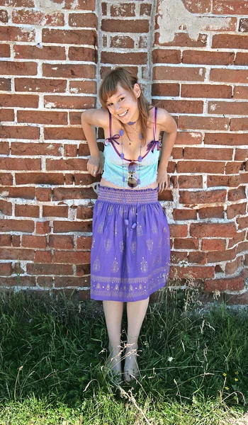 La ragazza hippy — Foto Stock