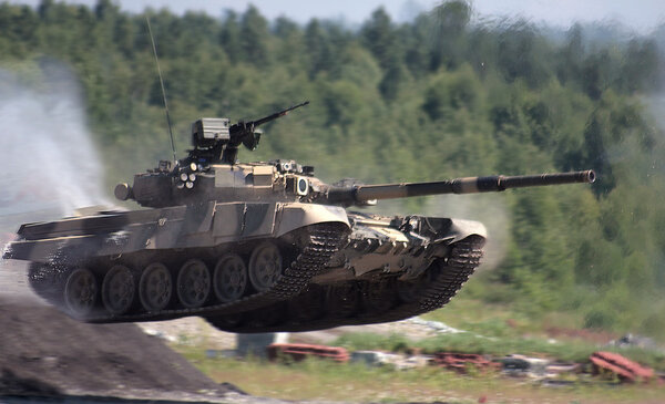 Jumping t-90