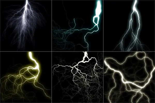 Lightning set — Stock Photo, Image