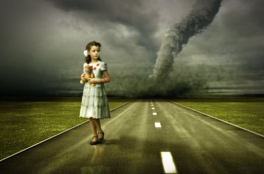 Girl tornado clipart