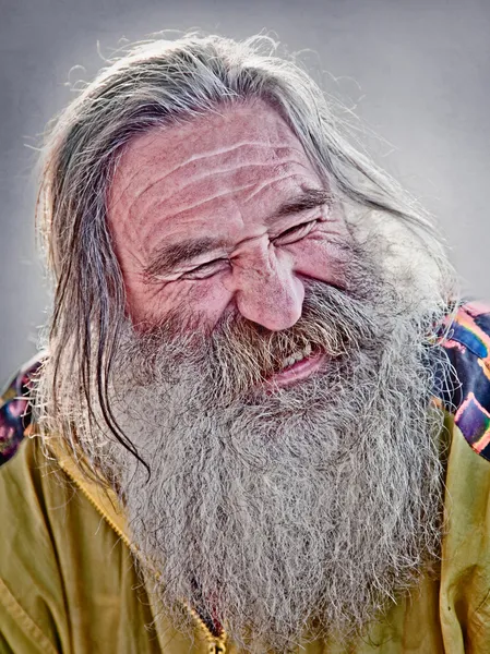 Stary człowiek śmiechu — Zdjęcie stockowe