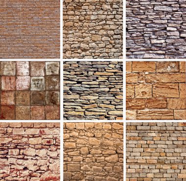 Decorative stones texture set clipart