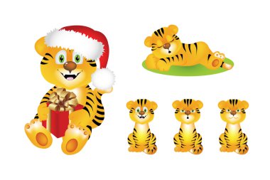 Cute Cartoon Tiger clipart