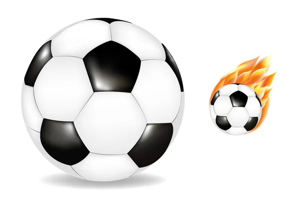 Zwei Fußballbälle — Stockvektor