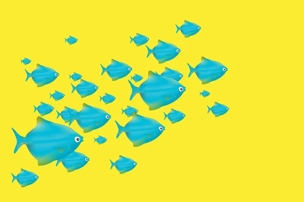 Modré ryby — Stockový vektor