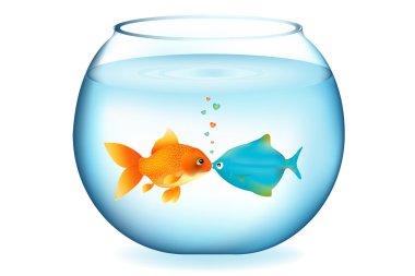 Kissing Fishes clipart