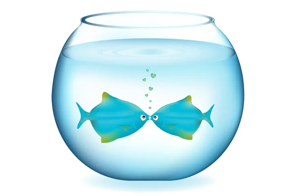 Kyssas fiskar — Stock vektor