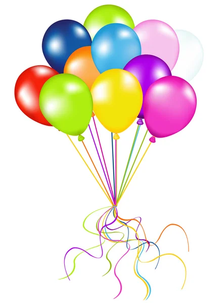 Kilka kolorowych balonów — Wektor stockowy