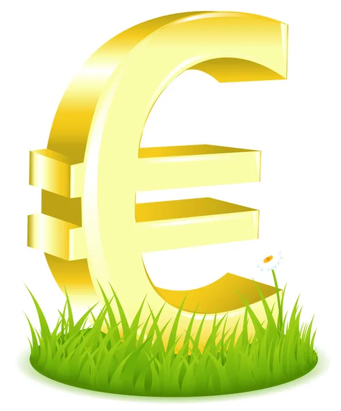 Eurójel a fű — Stock Vector