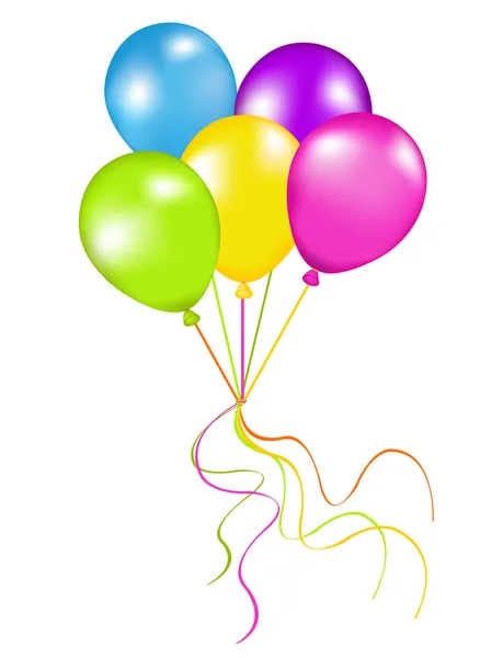 Bando de balões coloridos — Vetor de Stock