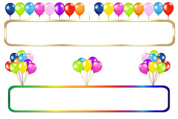 Rahmen mit Luftballons Trauben — Stockvektor