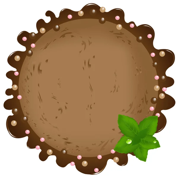 Bola de hielo de chocolate — Vector de stock