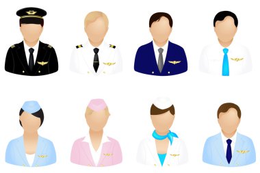 Aircraft Crew Icons clipart