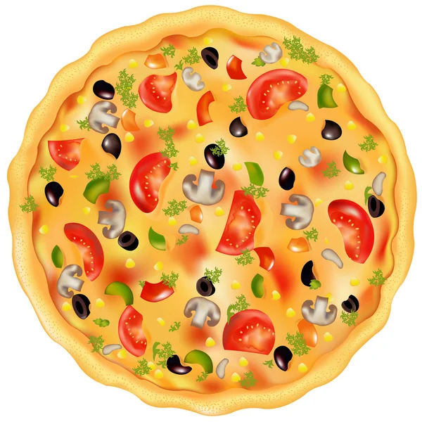 Pizza. — Stok Vektör