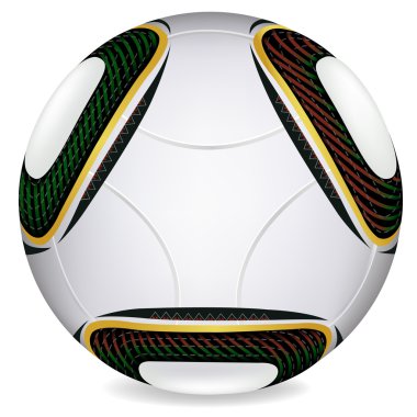 World Cup 2010 Jabulani soccer ball In Vector clipart