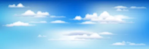 Cielo azul con nubes — Vector de stock
