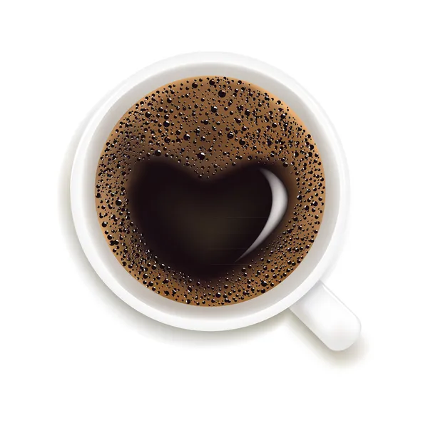 Φλιτζάνι καφέ με πρόβλεψη της αγάπης, εικονογράφηση φορέας — Διανυσματικό Αρχείο