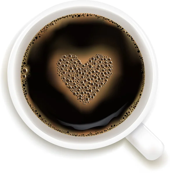 Tasse Kaffee mit Vorhersage der Liebe — Stockvektor