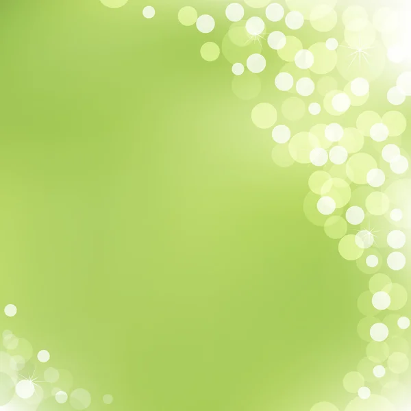 ボケ味を持つ緑のベクトルの背景 — ストックベクタ