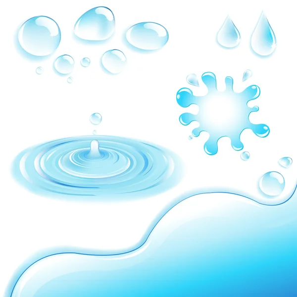 물 디자인 요소의 집합 — 스톡 벡터
