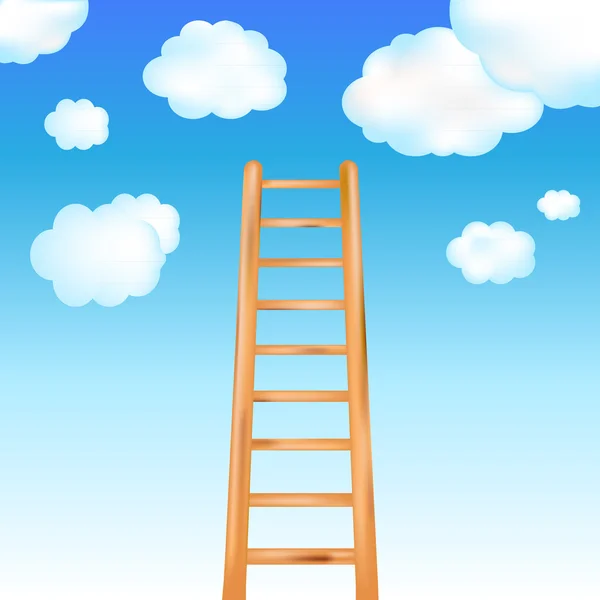 Leiter im Himmel — Stockvektor