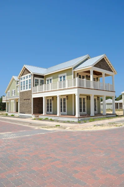 Nový dům na pláži ve stavebnictví — Stock fotografie