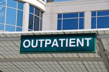 Hospital Outpatient Entrance Sign clipart