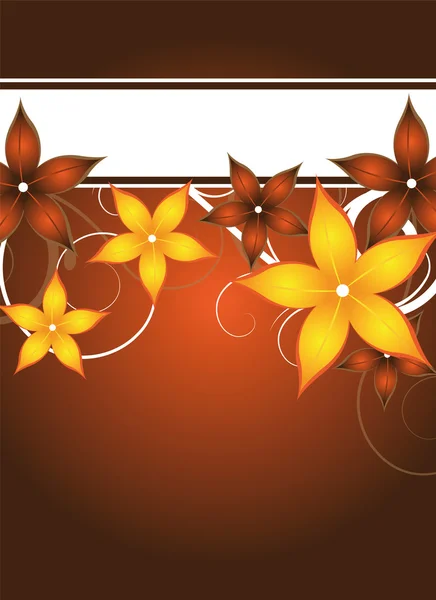Desenho de folheto floral — Vetor de Stock