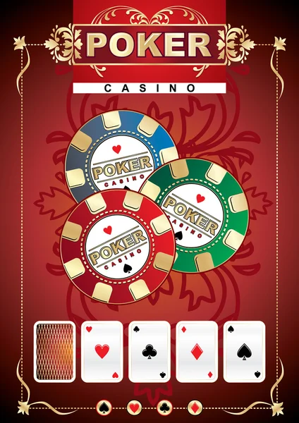 Plakat pokera — Wektor stockowy