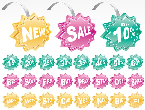 stock vector Big set of vector price tags