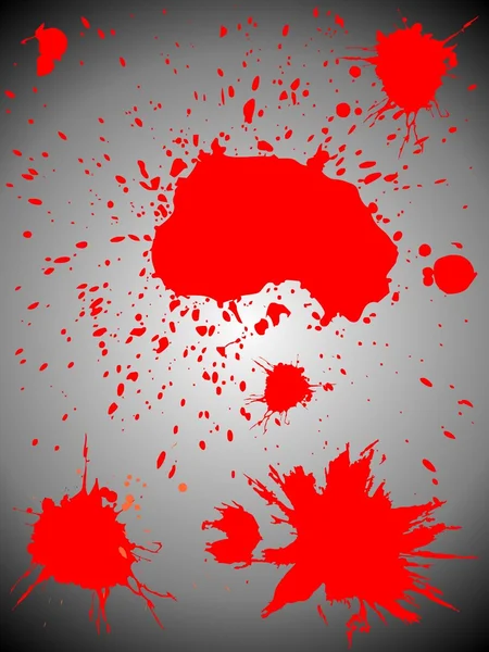 Éclaboussures rouges — Image vectorielle