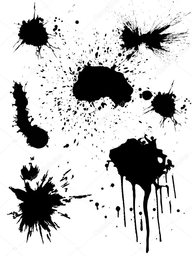 Black splashes Stock Vector Image by ©KlausKaulitzki #3556748