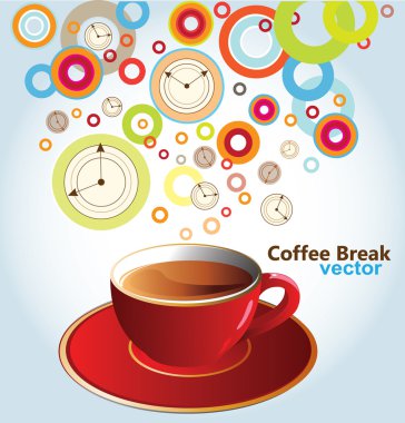 Vector illustration of coffee pause clipart