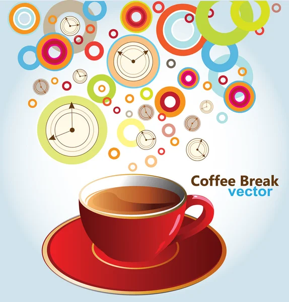 Ilustración vectorial de pausa de café — Vector de stock